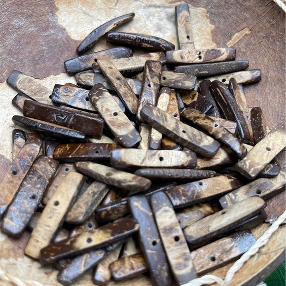 LAST ONE VINTAGE Coco Coconut Shell Beads +Bonus Jewelry Making DIY Crafting Lot - Picture 9 of 15